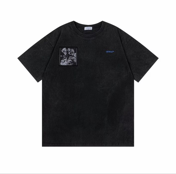 Футболка Off - White чорний  колір в розмірі L