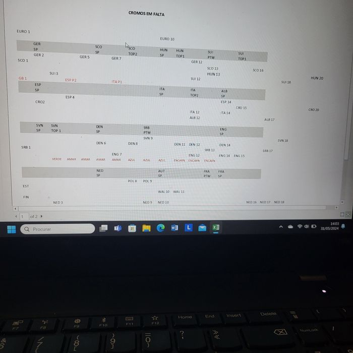 Troca de cromos europeu 2024
