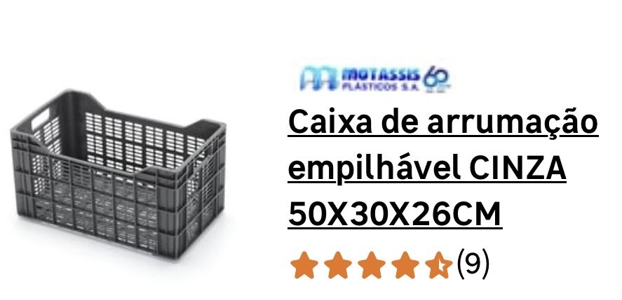 Stackable Gray Horticultural Storage Box, 50x30x26 cm64584394388097120