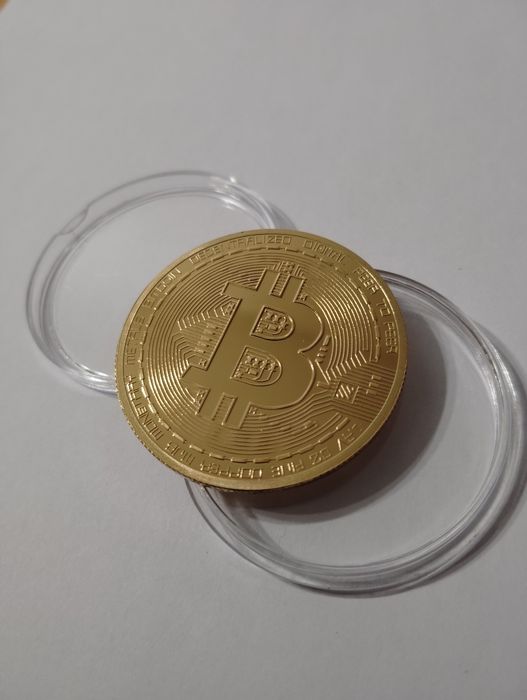 Złota moneta Bitcoin