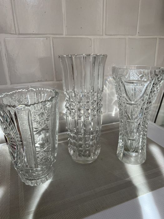 Хрусталь ладьи вазы рог