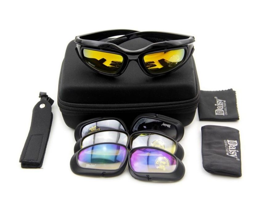 Окуляри DAISY Polarized C5 тактичні військові захисні 4 линзи з поляризацией в футлярі