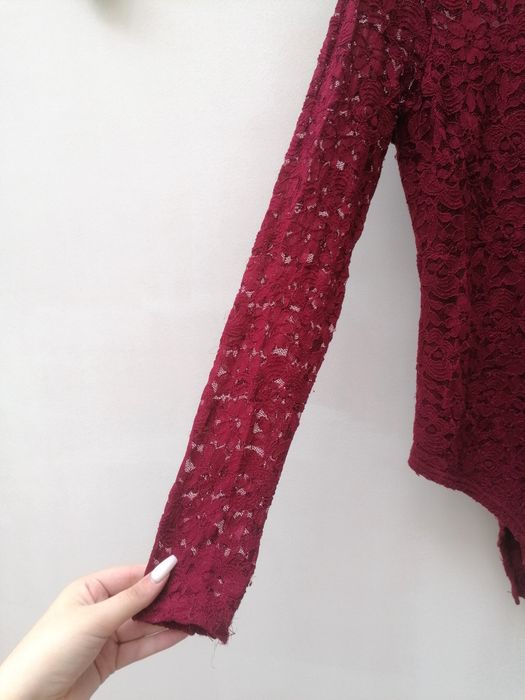 Body Rendado Bordeaux