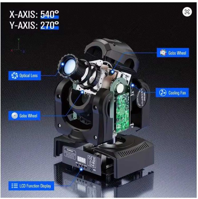 Robot Moving Head 80w Luz DMX