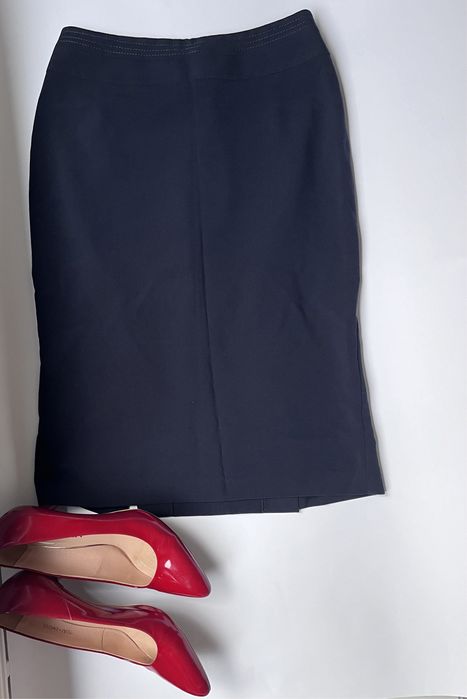 Spódnica ołówkowa Marks&Spencer 36 / uk 8 granatowa elegancka do biura