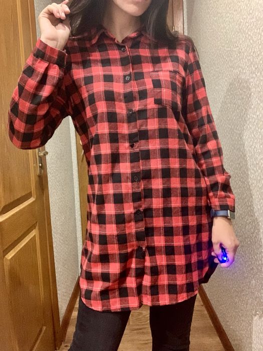 Сорочка у клітинку жіноча