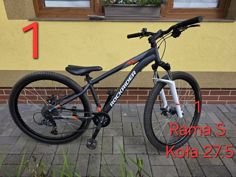 Rower rockrider rozmiar S koła 27,5 cala  ( 150 cm -165 cm wzrostu )