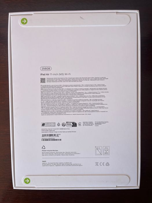 iPad Air 11" (2025) M3 256GB WiFi — SELADO (novo)