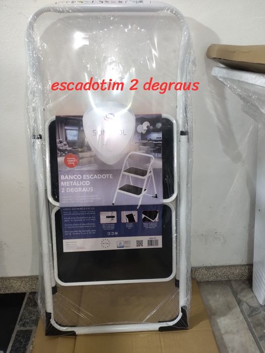 Escadotim 2 degraus lacado branco