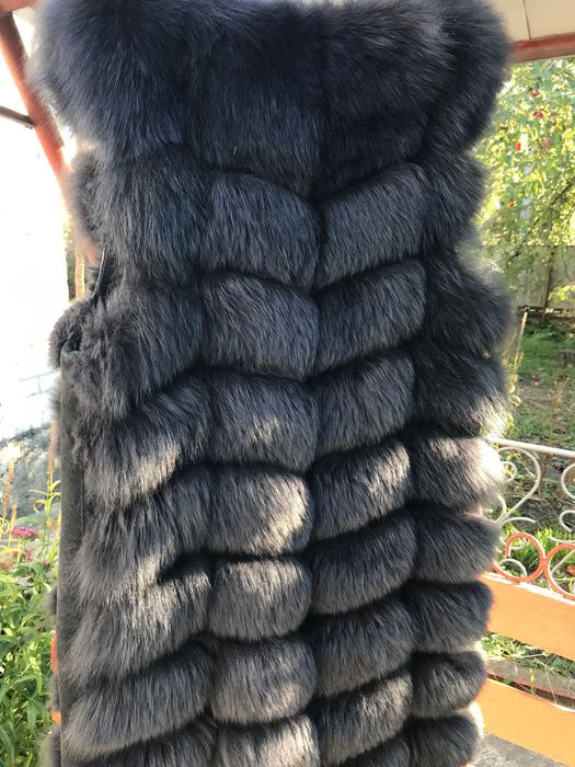 Жилетка з натурального хутра, песець