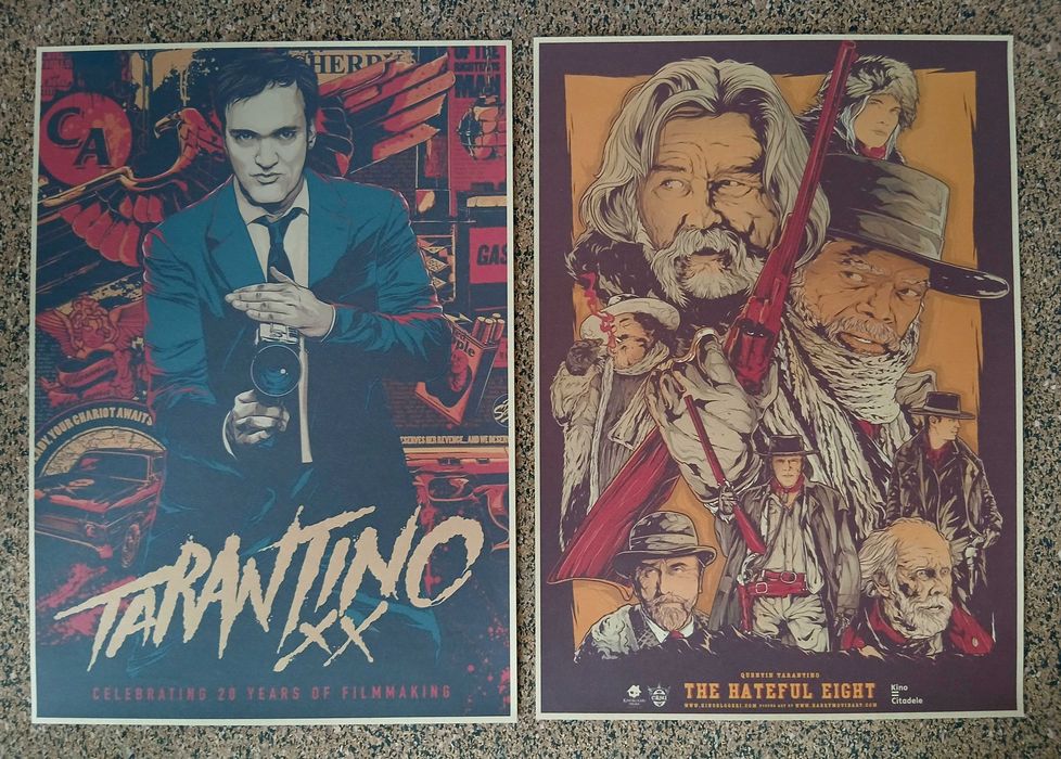 Lote de 5 Posters - QUENTIN TARANTINO (papel kraft, formato A3)