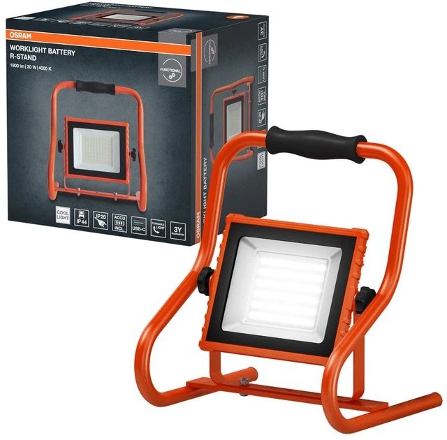 Прожектор OSRAM WORKLIGHT BATTERY 20W 1600Lm 4000К  С  аккумулятором.
