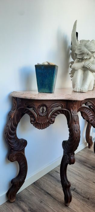 Aparador madeira maciça tampo pedra