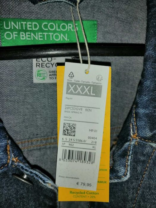 Джинсовий чоловічий піджак Бренду Benetton