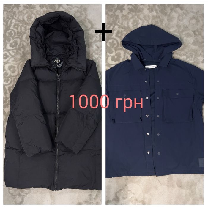 Пуховик куртка Zara + ветровка  Zara