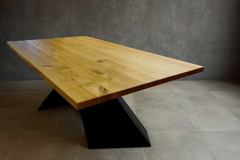 Stół Dębowy LOFT, 100% Lite Drewno DĄB, Rozkładany.