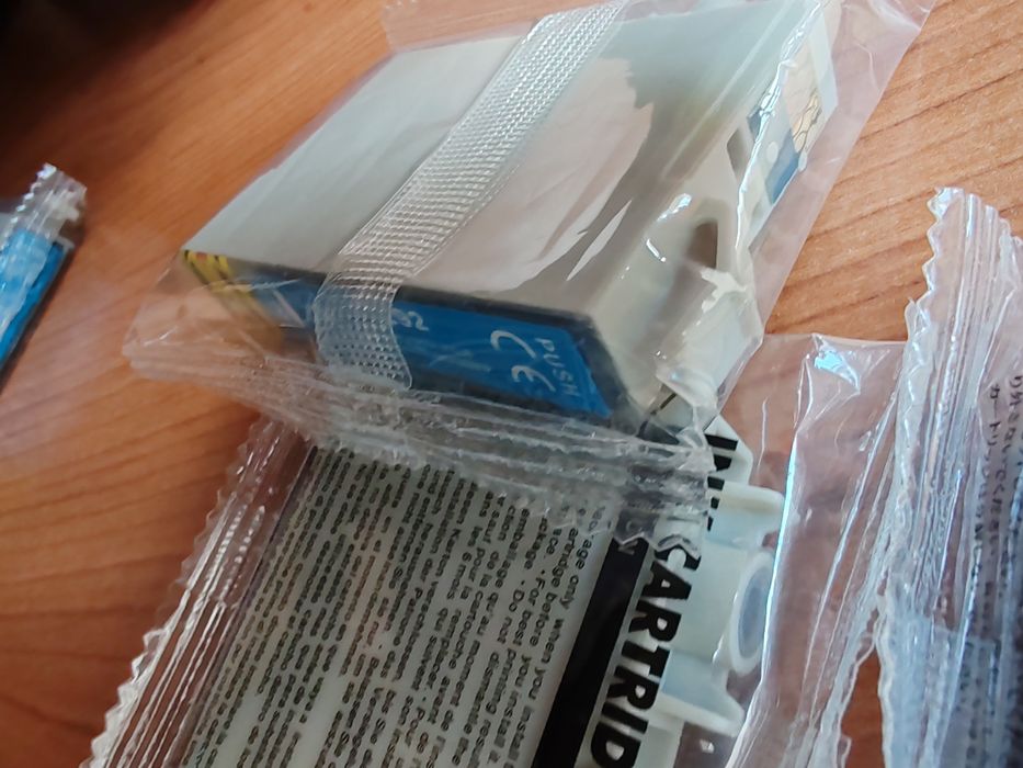 4 tinteiros compatíveis ciano (EPSON)