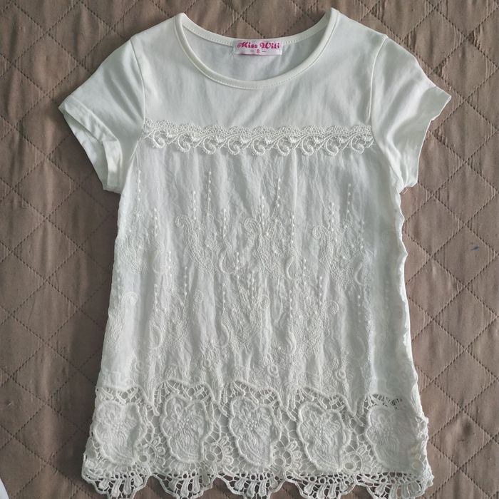 Elegancka bluzka, strój galowy, 7-9 lat