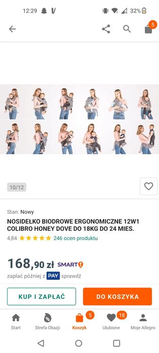 Nosidełko Colibro 12w1