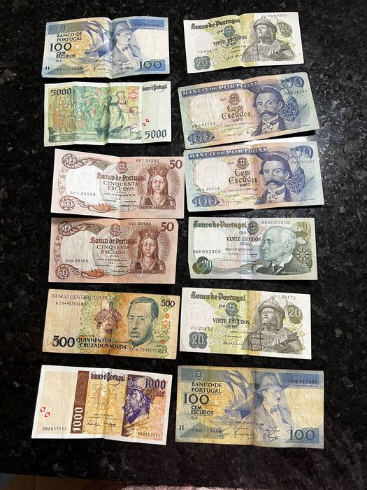 Coleção de  notas antigas