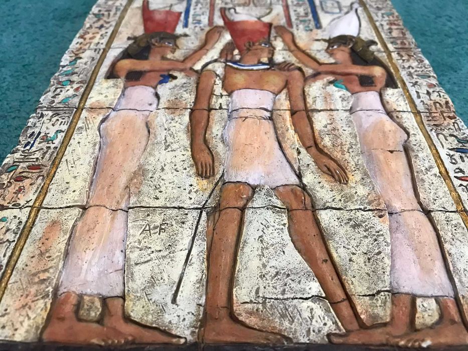 Картина панно объемное камень фреска барельеф Египет папирус