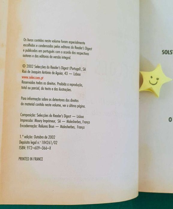 Livro Condensado Selecções Reader's Digest : 1 LIVRO = 4 HISTÓRIAS