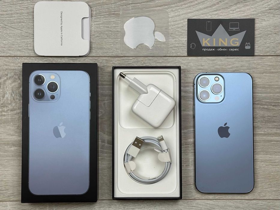 Apple iPhone 13 Pro Max - 256GB - Sierra Blue Neverlock ІДЕАЛ 100% Акумулятор №651