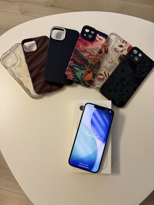 Telefon Smartphone Iphone 13 128GB księżycowa poświata etui case pełen zestaw okazja