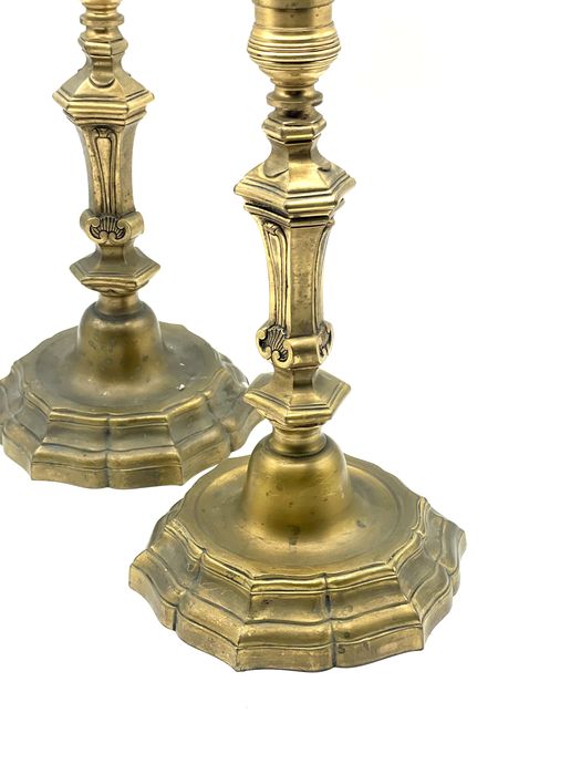 Par de casticais em bronze Louis XV seculo 19
