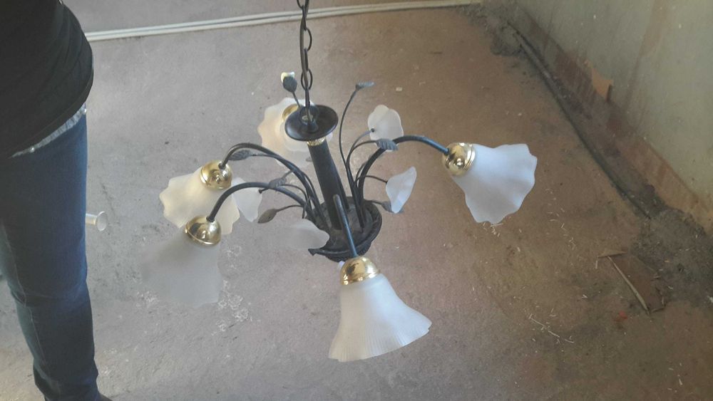 Candeeiro de teto/parede com quatro lâmpadas dos anos 90.