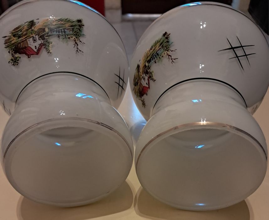 Abajours em vidro, anos 70/80, lote de 2.