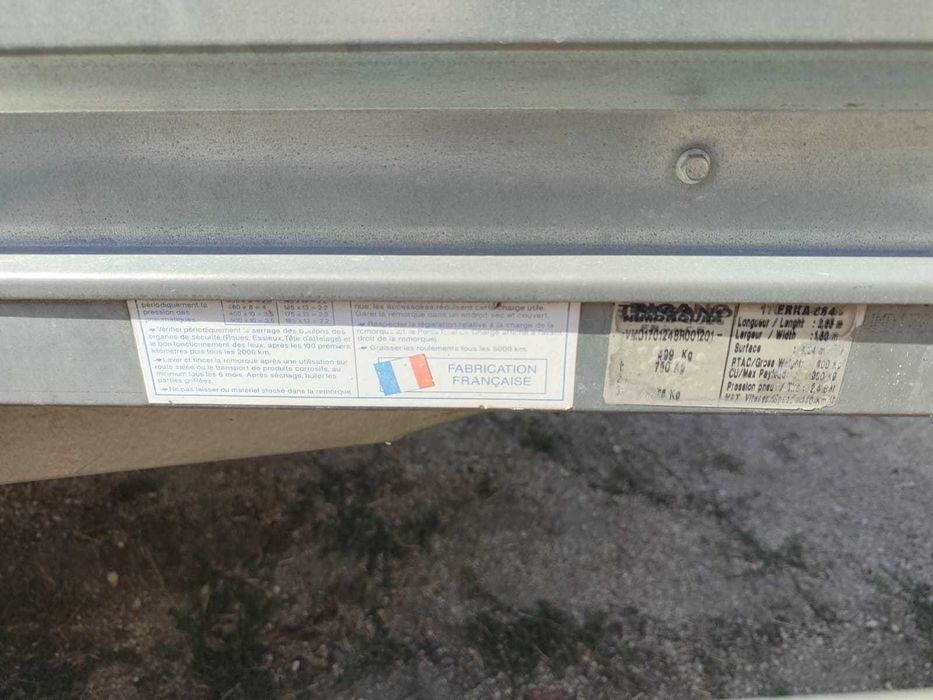 Atrelado 750kg, ERKA galvanizado – 2,08 × 1,60 m