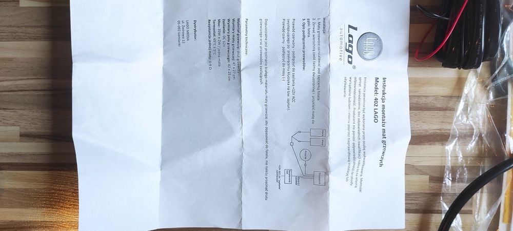 Samochodowe maty grzewcze LAGO 402