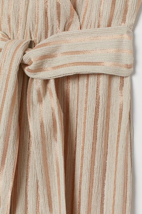 Комбинезон женский Crêpe jumpsuit H&M р-р М/44 бежевый с золотистым