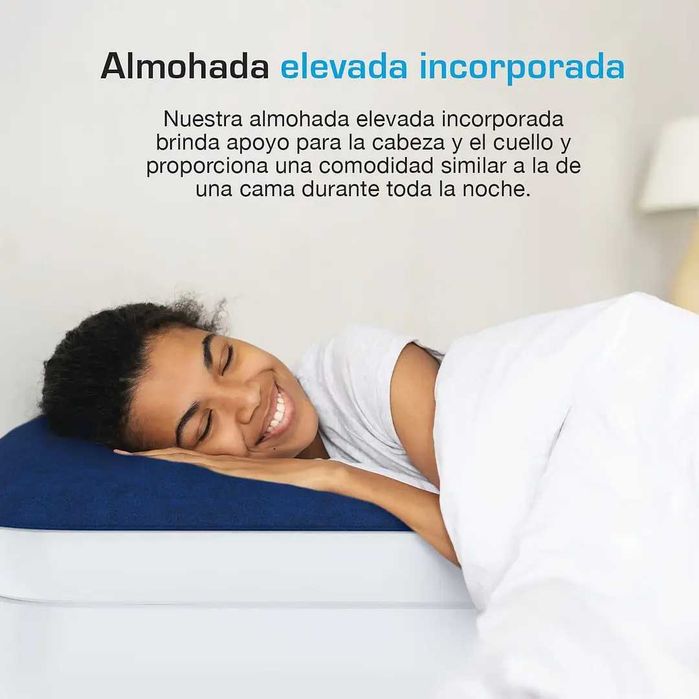 Colchão insuflável duplo 203x152x56cm com bomba elétrica incorporada