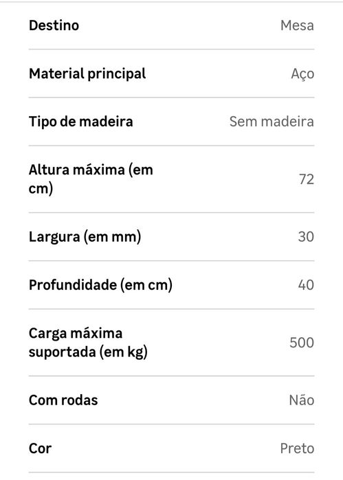 Pernas mesa rebatíveis