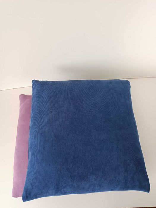 декоративна подушка пара комплект синя та бузкова 42х43 см 2 штуки.