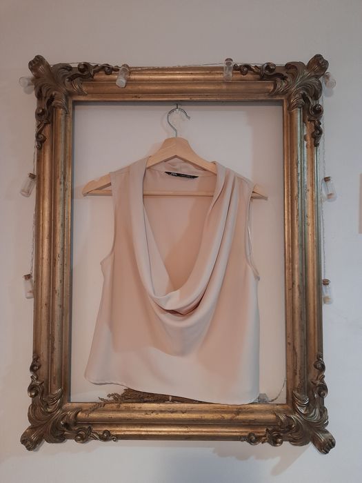 Top fluído branco marfim da Zara