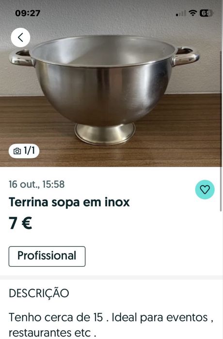 Prato e chavenas café . Tb . Jarros , pirex , Terrina sopa. Frapés .