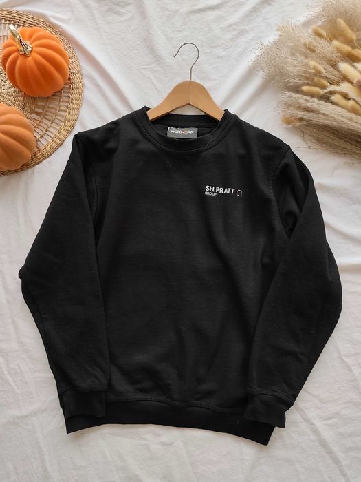 Czarna bluza męska basic lekko ocieplana bez kaptura XS