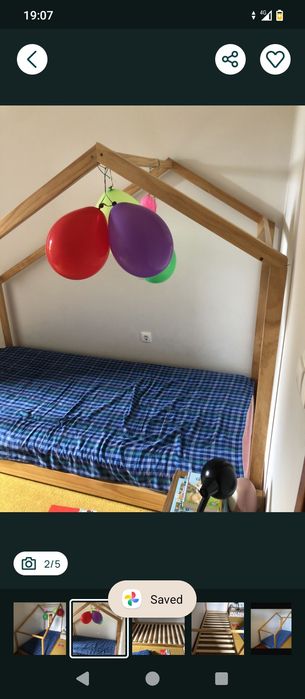 Cama em madeira para crianças
