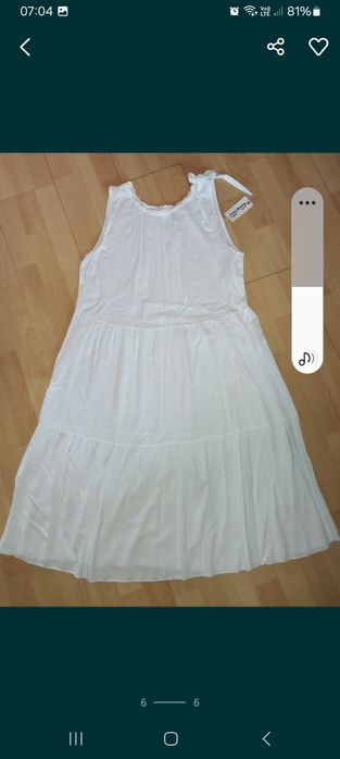 Nowa biała sukienka r 42 44 xxl  rozkloszowana wiskoza lato