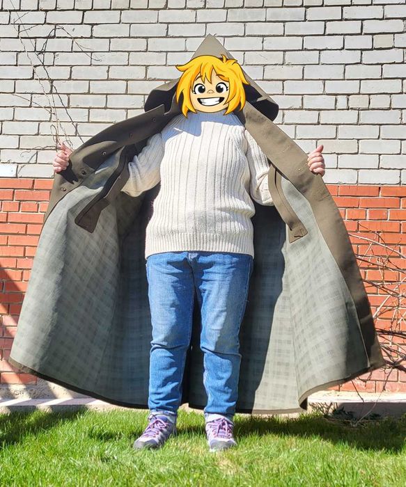 Плащ-палатка / дождевик СССР офицерская, плотная, отличное состояние