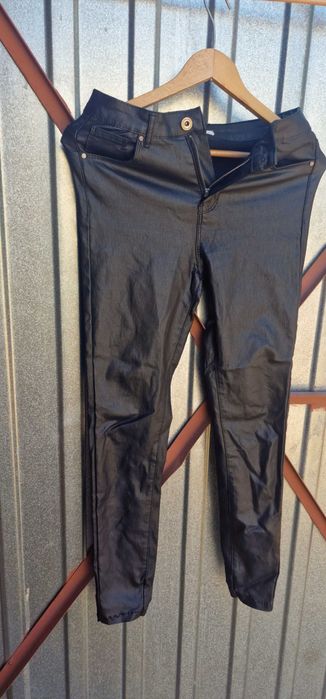 Goodies jeans czarne świecące ala latex/ skóra S/M
