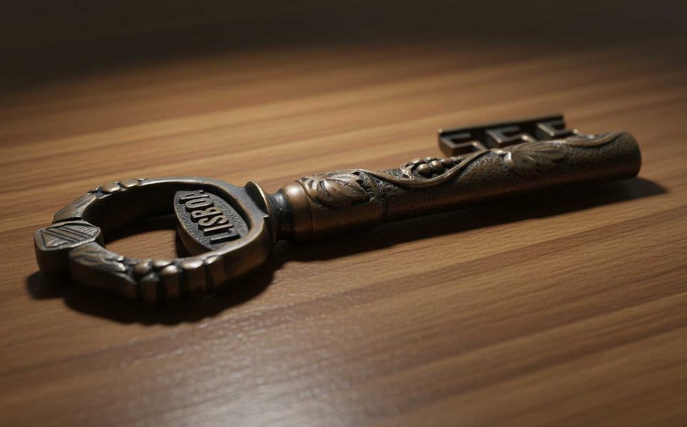 Saca-rolhas decorativo em forma de chave