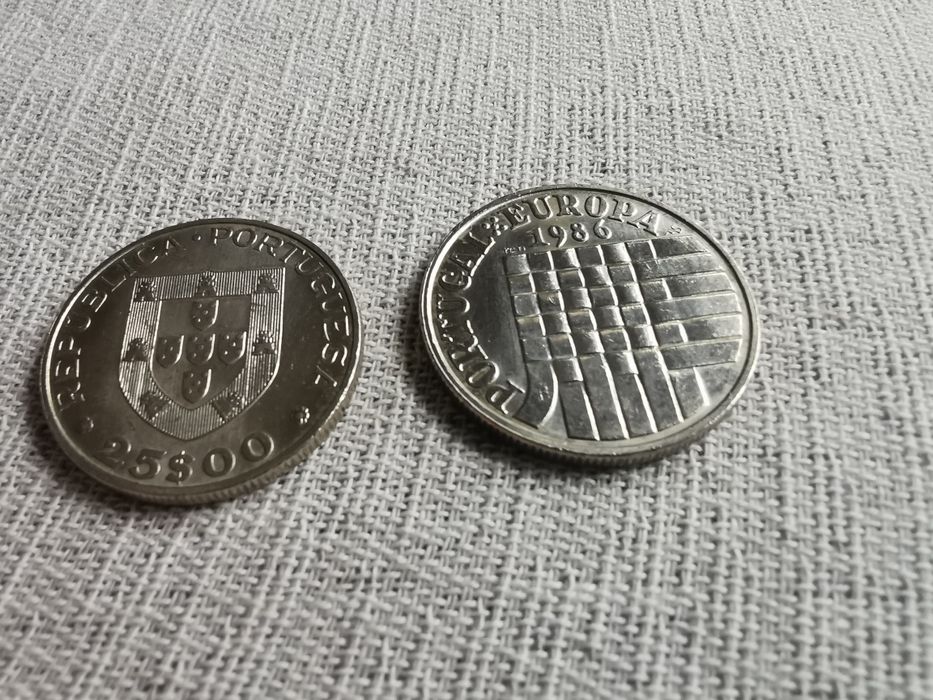 Moeda 25 escudos,- Adesão de Portugal à Comunidade Económica Europeia