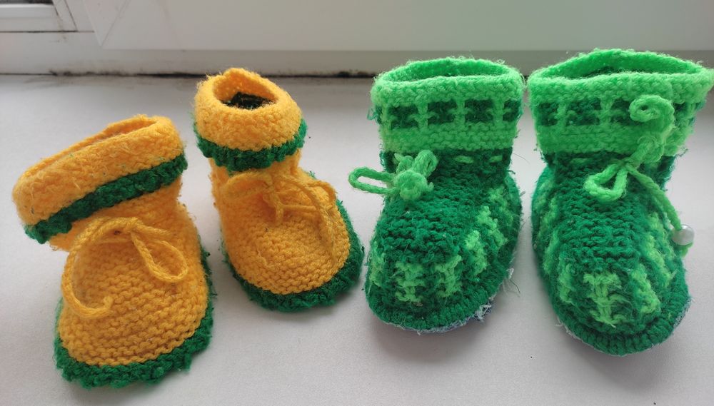 Пінетки в'язані для малят до 1 року і після