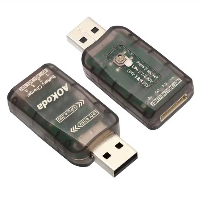 Плата зарядки 1s на 4 або 6 портів 4.35V, 0.2/0.6A USB AOKoda PH2.0
