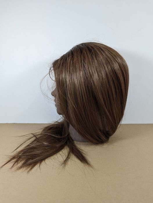 Peruka damska ombre front lace proste włosy jasny brąz ok. 50 cm