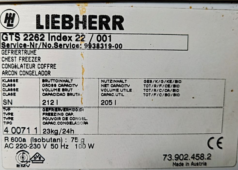 Zamrażarka 350l liebharr  Amica Beko